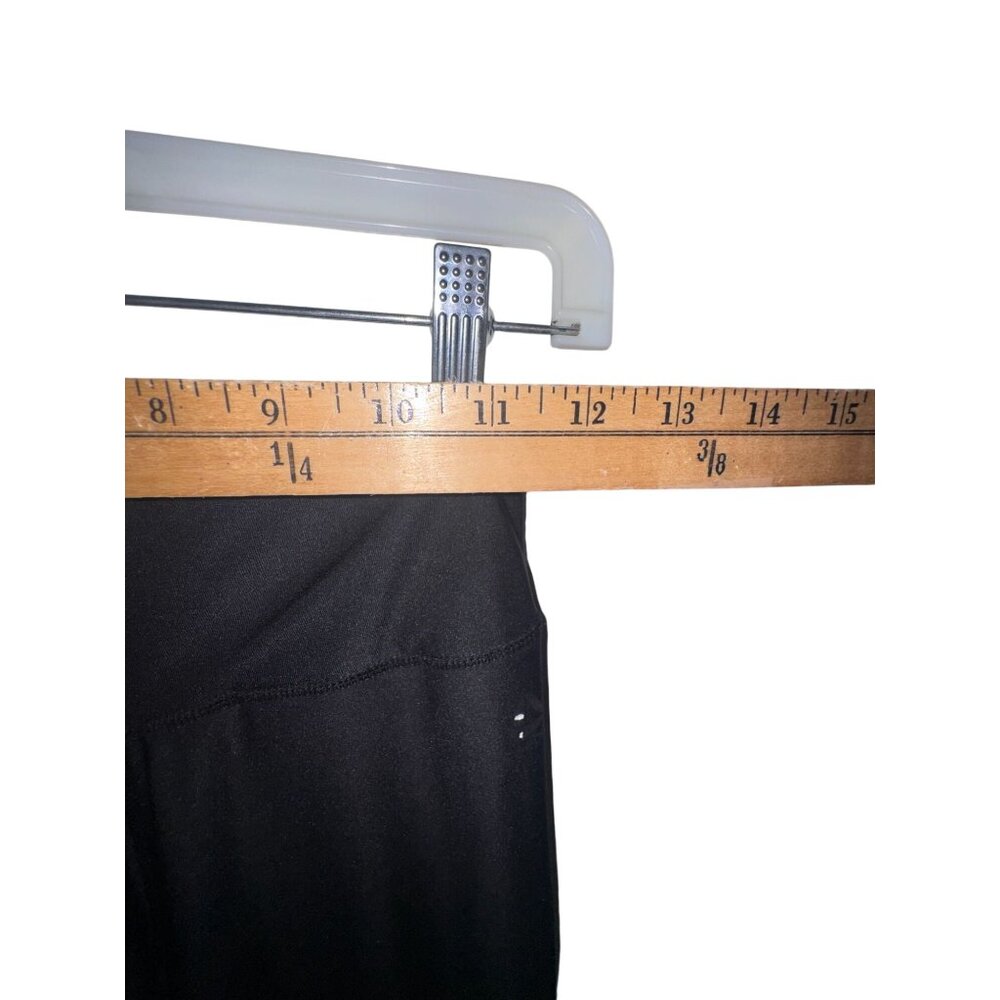 Reebok Womens XS Black Leggings With Nike Swoosh Logo On Leg Stretch Polyester & - Picture 14 of 16